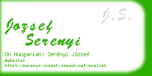 jozsef serenyi business card