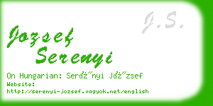 jozsef serenyi business card